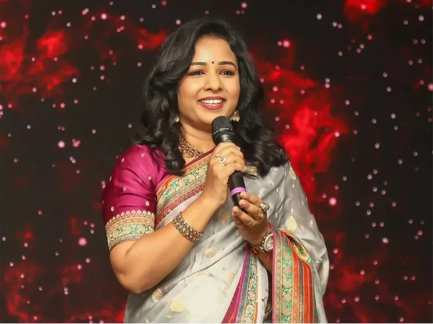 Dr. Rajitha Vanga on stage, from the Forbes India feature